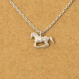 Year of the Horse Necklace Silver