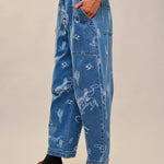 Western Barrel Leg Denim Jean