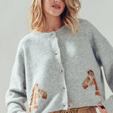 Equestrian Dream Cropped Sweater (Gray)