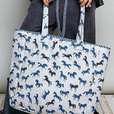 Bridle Up Blue - Horse Tote Bag