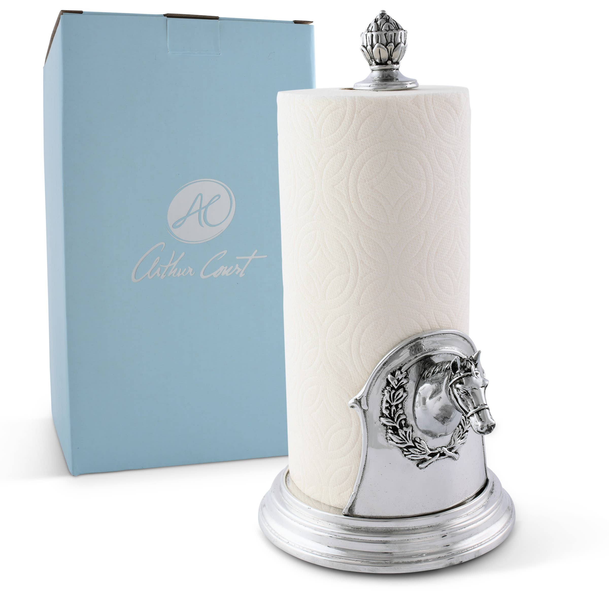equestrian wreath paper towel holder