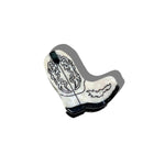 Hand-Painted Boot Hair Clip White