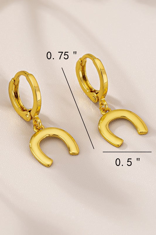 Luckie Huggie Horseshoe Earrings