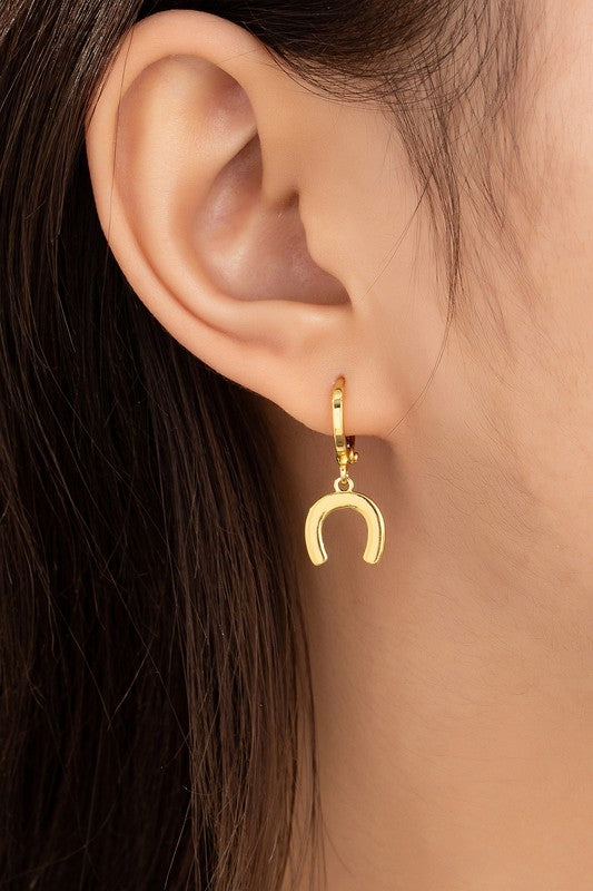 Luckie Huggie Horseshoe Earrings