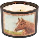 chestnut horse candle