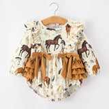 Elegant Horses Baby Romper
