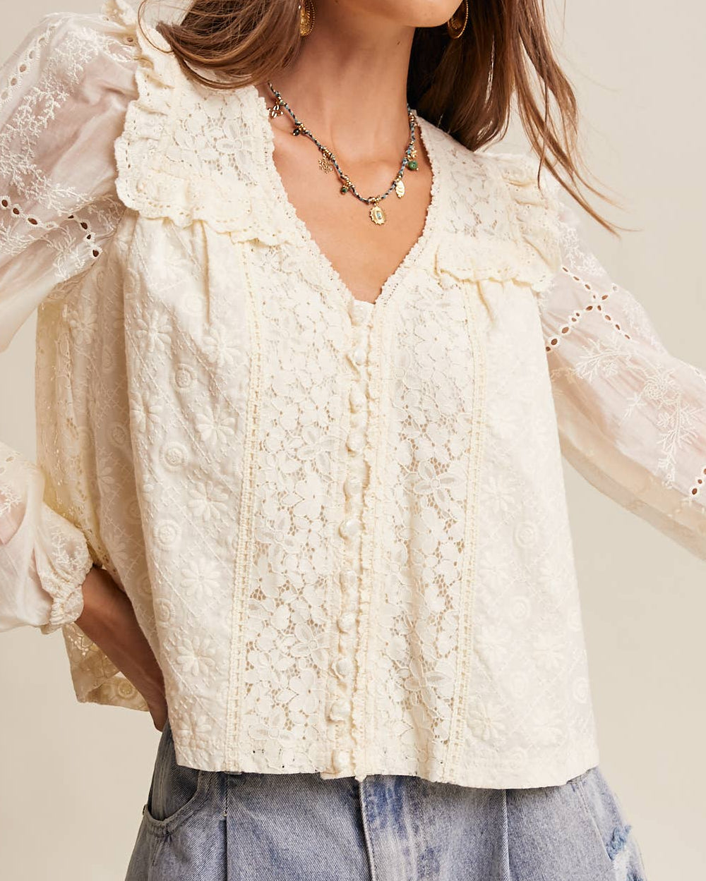 Sunday Ride Country Lace Blouse