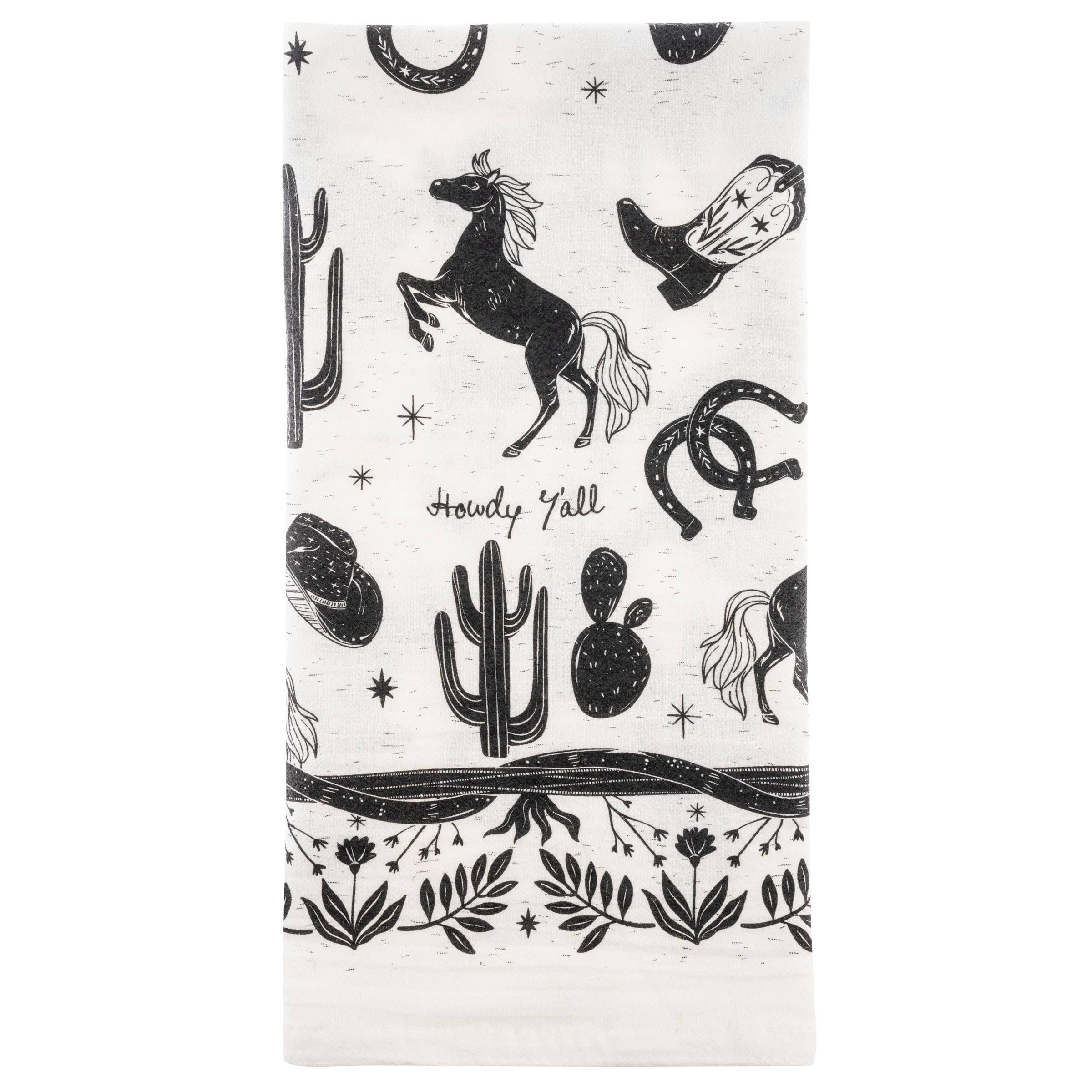 Boho Horse Tea Towel