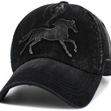 vintage black horse hat