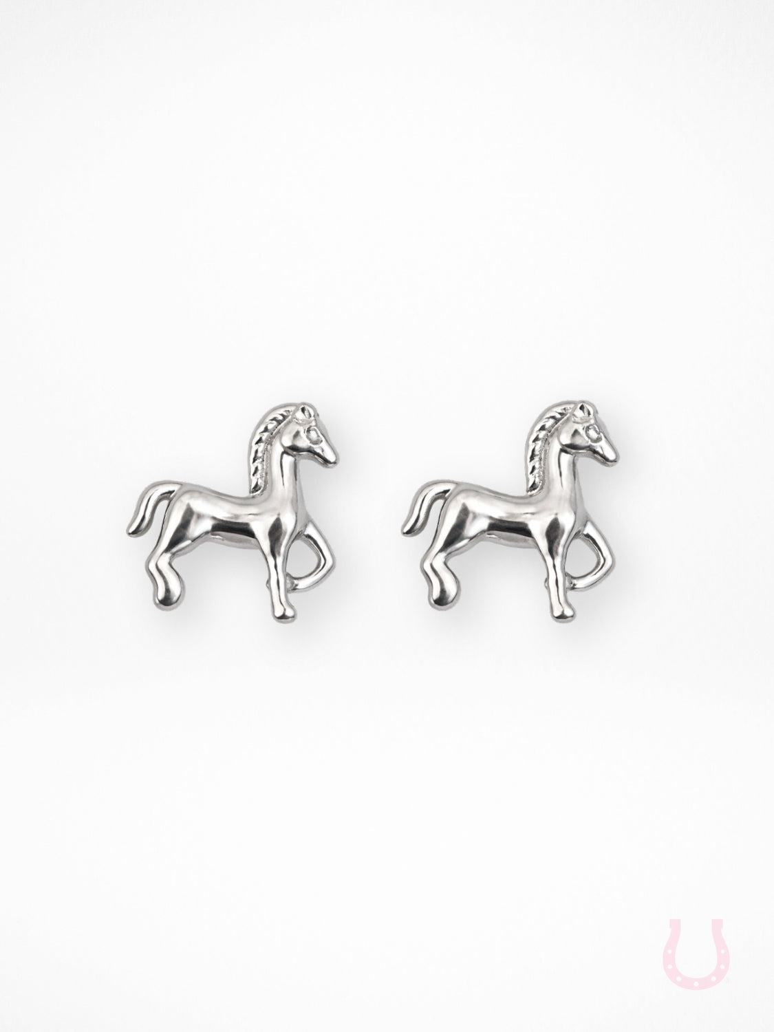 Tiny Horse Earrings Silver