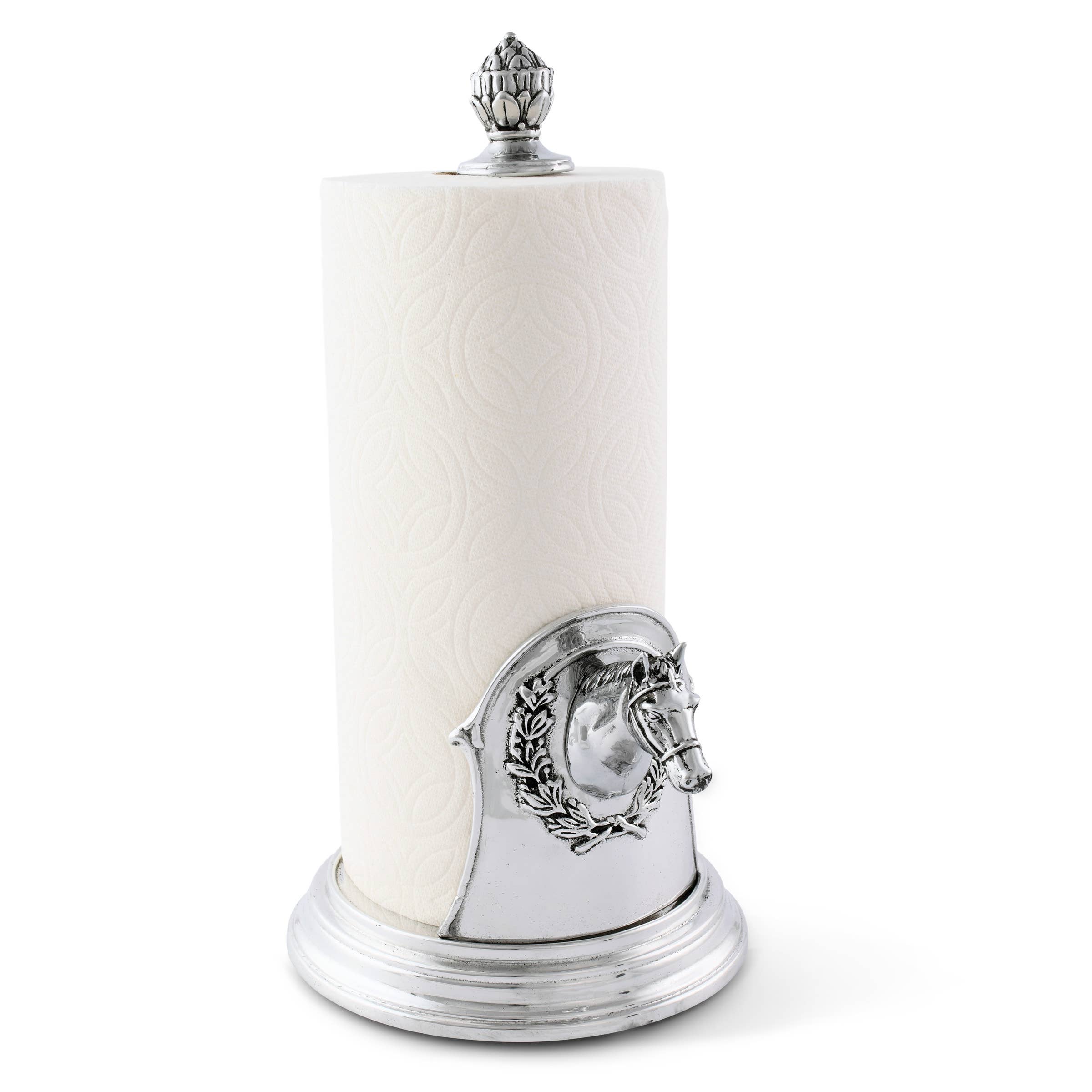 equestrian wreath paper towel holder