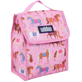 pink horses lunch bag