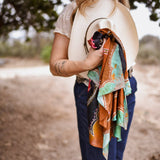 Rodeo Rose Wild Rag Silk Scarf