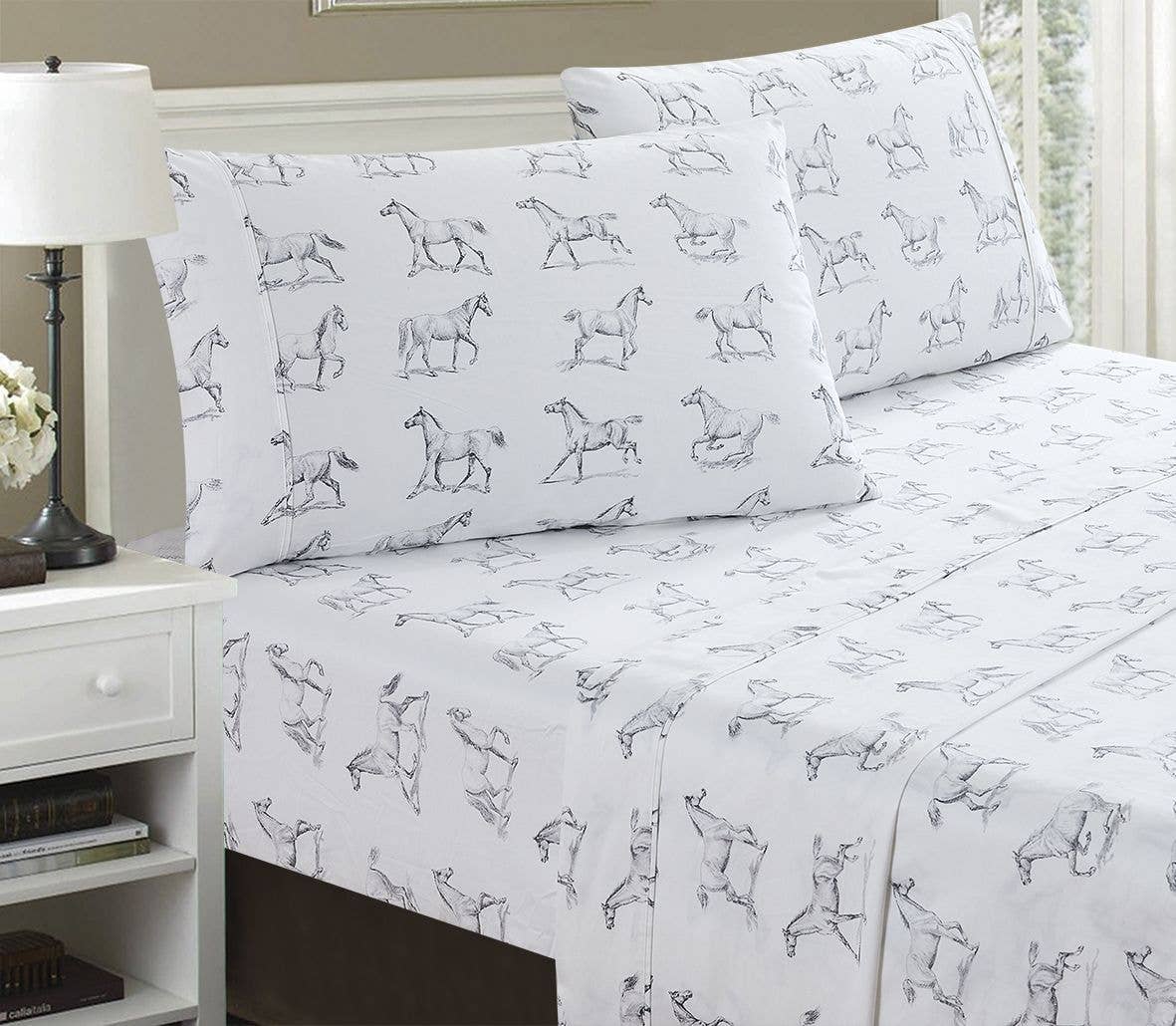 Equestrian Heirloom Cotton Sheet Set