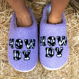 howdy purple slippers