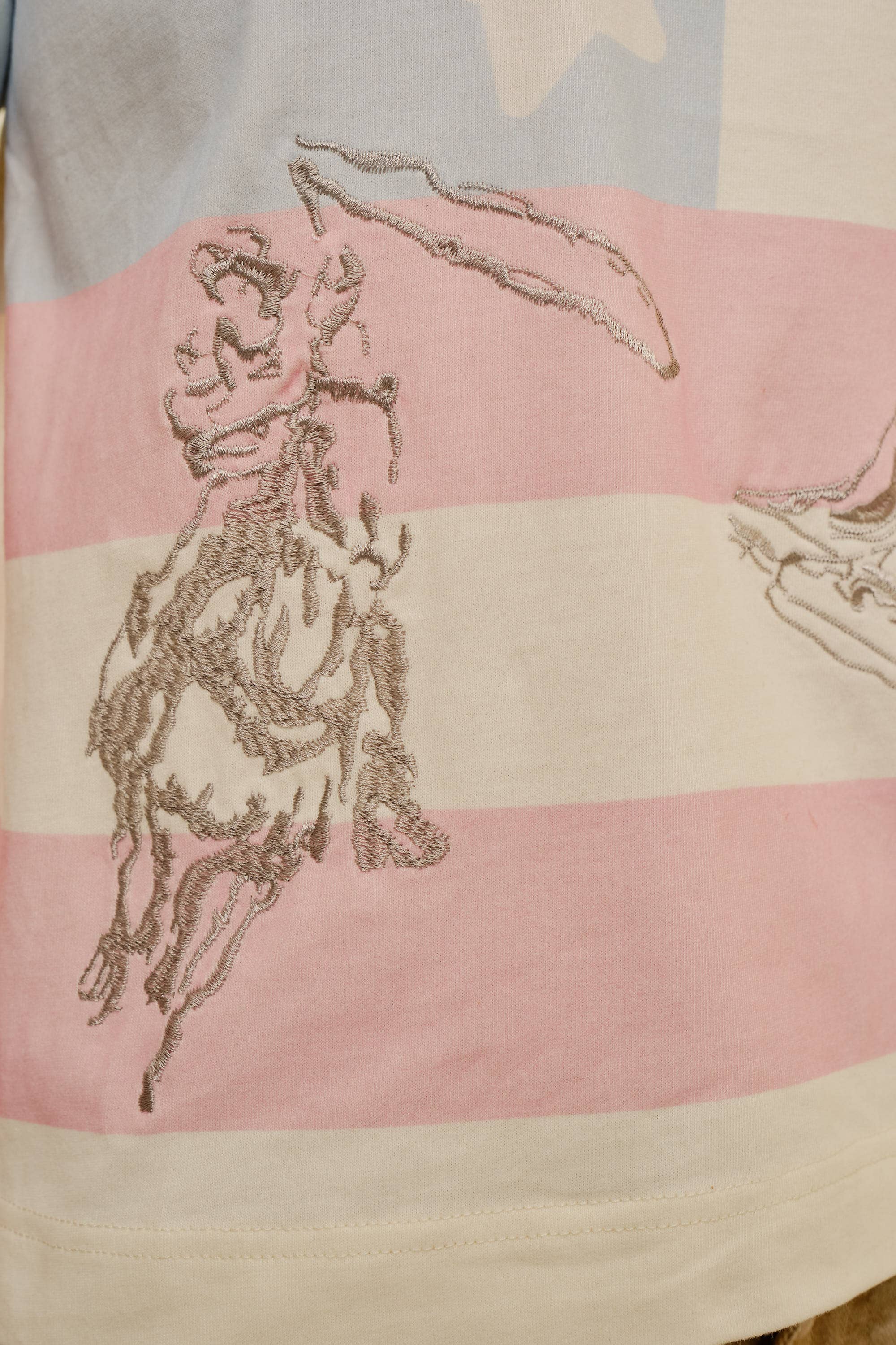 American Cowgirl Embroidered Crewneck Top