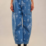 Western Barrel Leg Denim Jean S