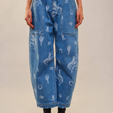 Western Barrel Leg Denim Jean S