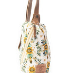 Oasis Blooms Fanny Pack Bag In Brown & White Myra Bag