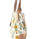 Oasis Blooms Fanny Pack Bag In Brown & White Myra Bag