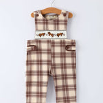 Plaid Horse Baby Boy Romper