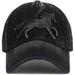vintage black horse hat