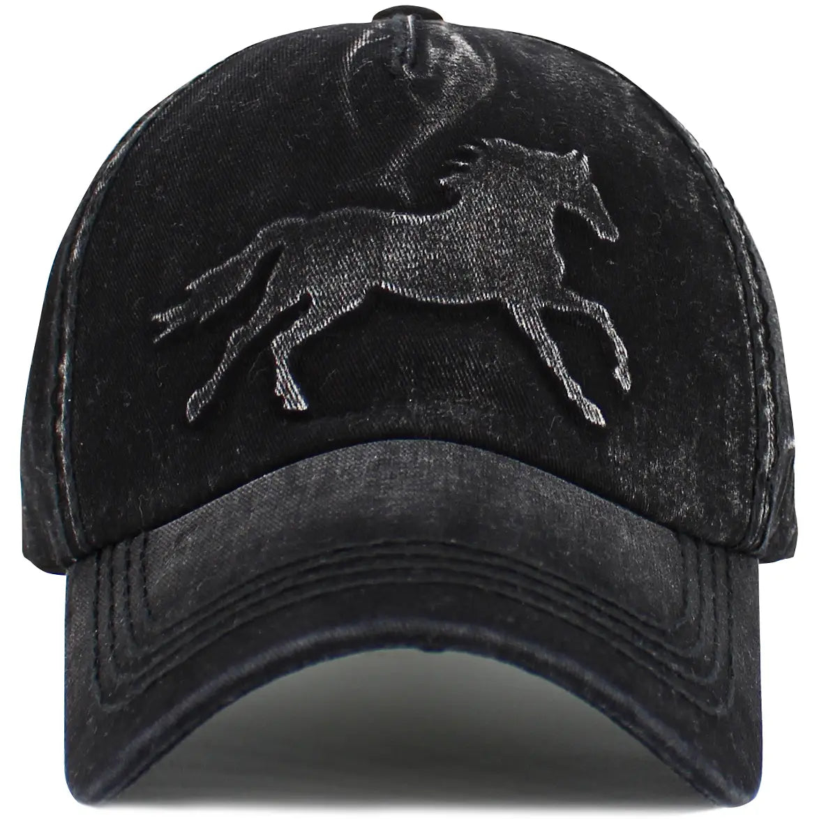 vintage black horse hat