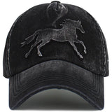 vintage black horse hat