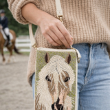 Hand-Beaded Club Horse Bag