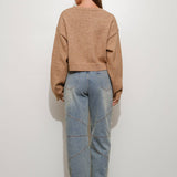 cropped horseshoe sweater