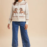 Galloping Horses Cardigan