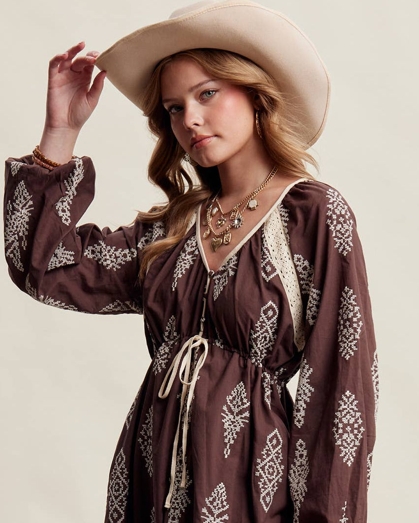 Cowgirl & Cocoa Embroidered Dress