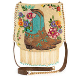 Hand-Beaded Cowgirl Boots Handbag