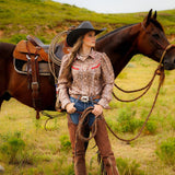 Wildcat & Ruby Leopard Western Blouse