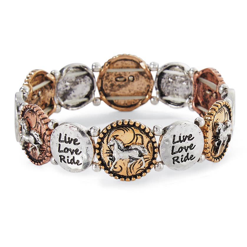 Live Love Ride Stretch Bracelet