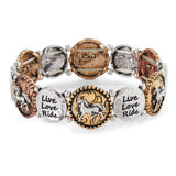 Live Love Ride Stretch Bracelet