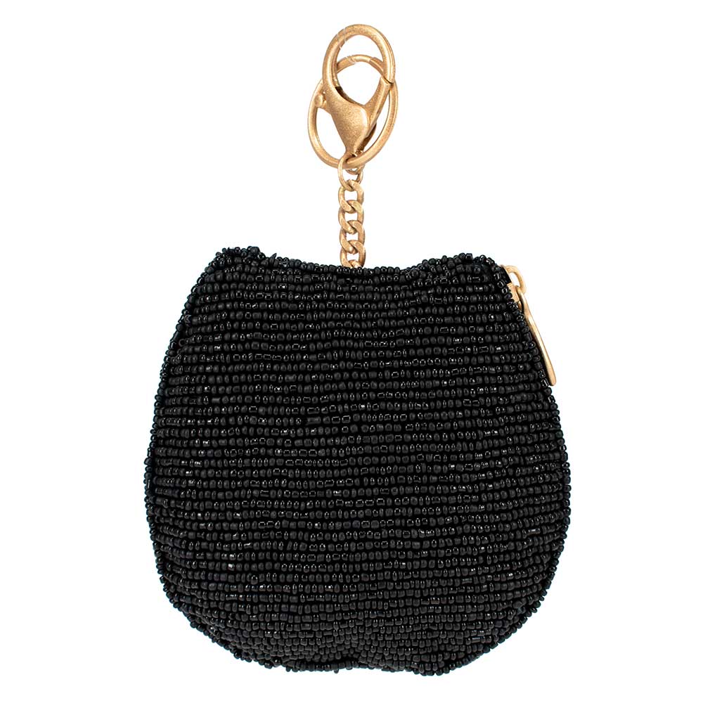 Lucky Horseshoe Hand-Beaded Coin Purse