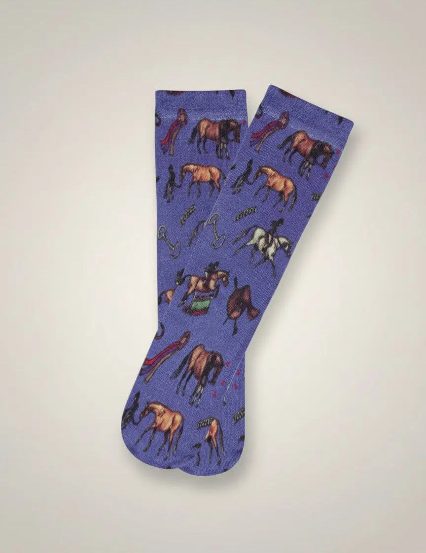 Little Blue Pony Socks (Kids) Faire - AWST