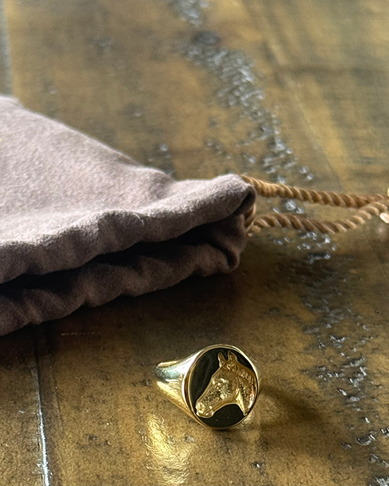British Noble Horse Signet Ring
