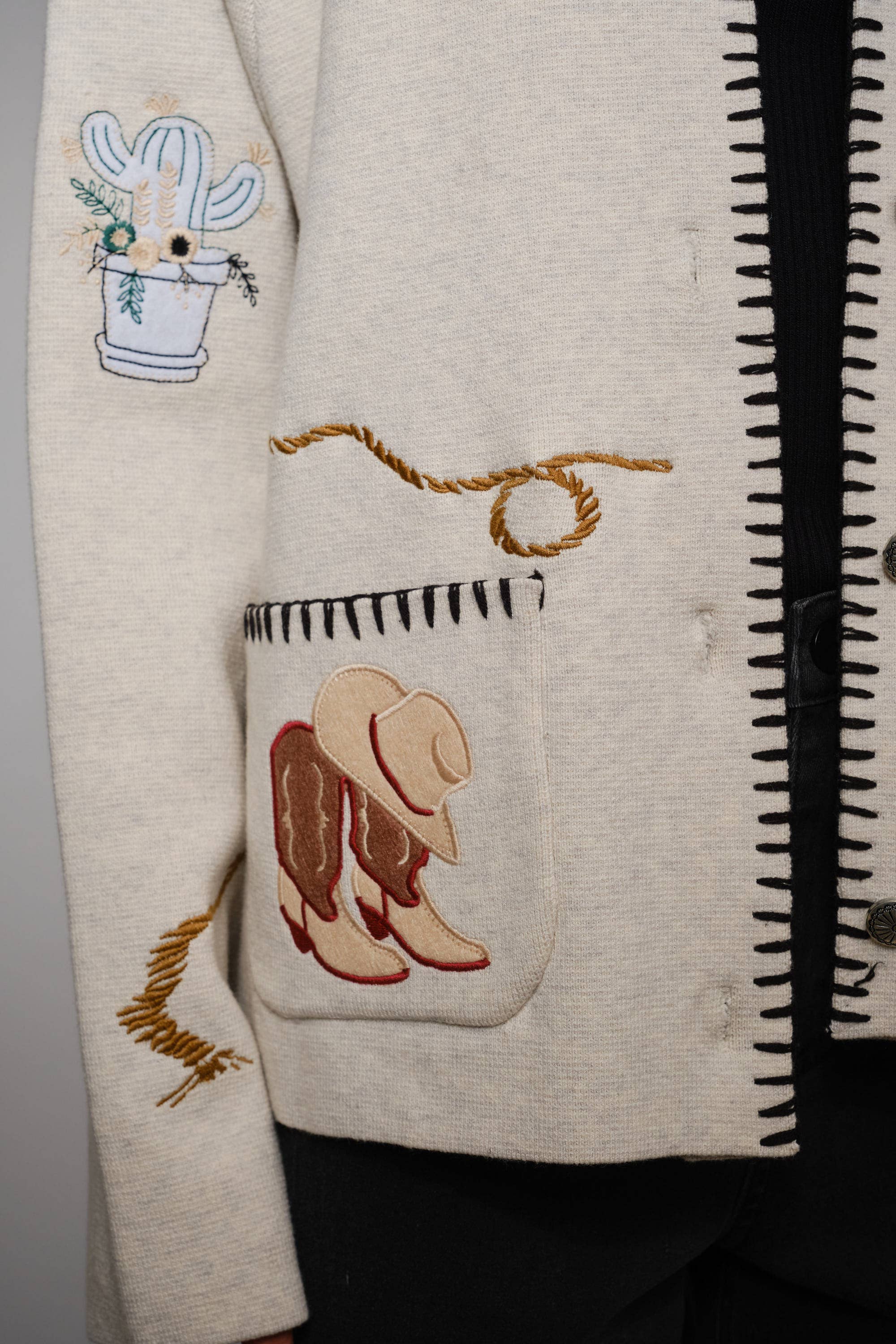 Western Wool Sweater Jacket