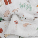 Little Farm Friends - Cotton Swaddle Blanket