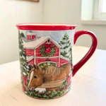 Chestnut Christmas Horse Mug