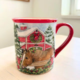 Taza de Navidad de Caballo Castaño