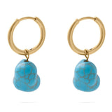 Turquoise Trail Huggie Earrings