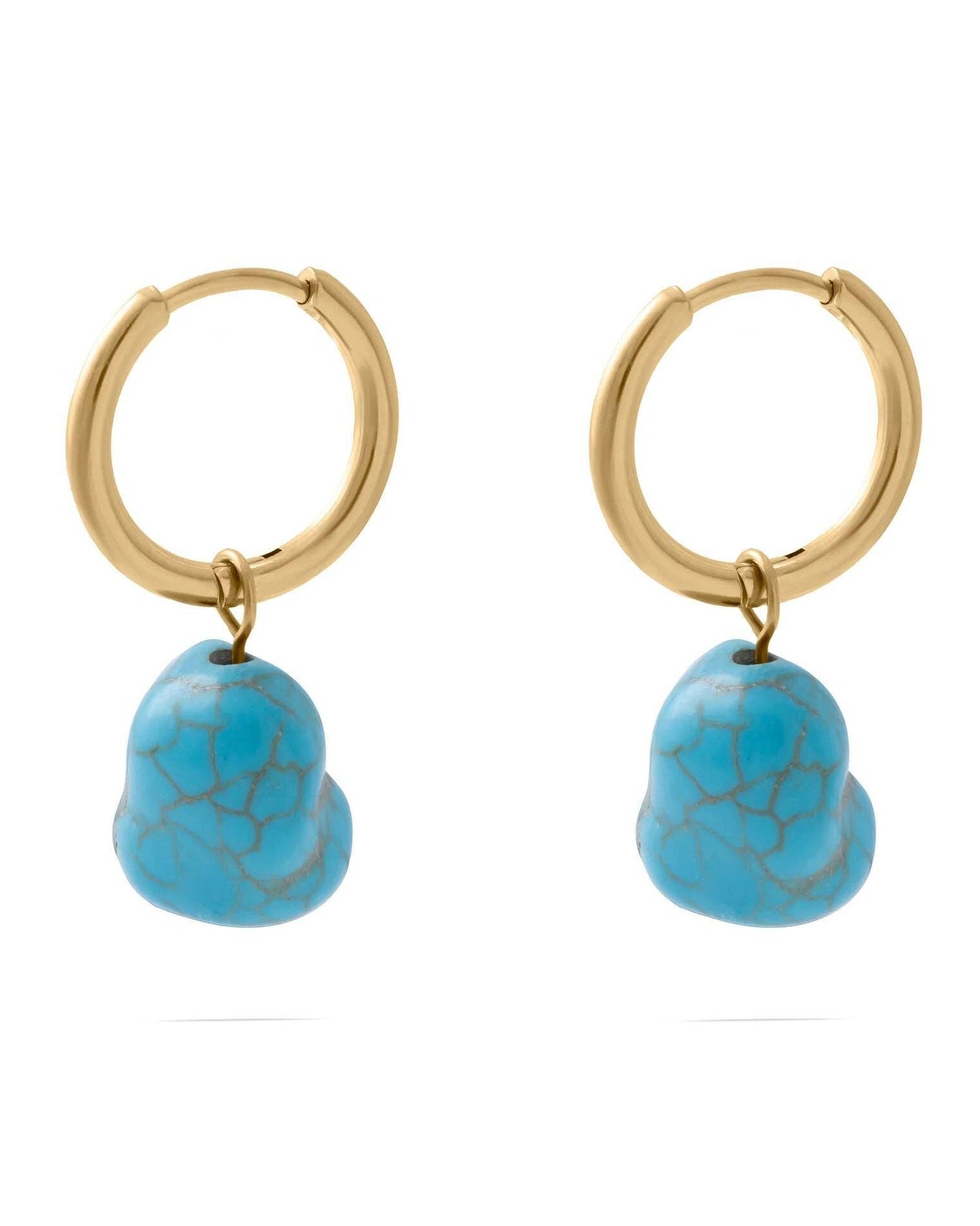 Turquoise Trail Huggie Earrings