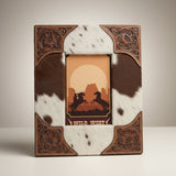 Saddle Ridge Cowhide Tooled Frame
