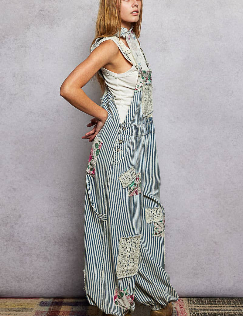 Prairie Rose Patchwork Overalls