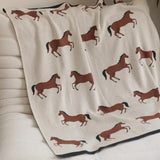 horse knit baby blanket