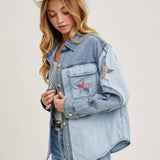 Liberty Star Patchwork Denim Jacket
