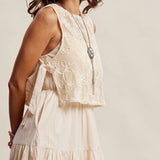 Embroidered Lace Vest & Dress Set
